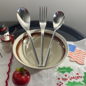 Oneida Apex & Quantum GLOSSY Stainless Steel 18/10 Hostess S/3 Serving Utensils